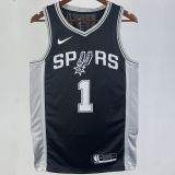 2023/24 Spurs WEMBANYAMA #1 Black NBA Jerseys