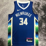 2023 Bucks ANTETOKOUNMPOL #34 Blue City Edition NBA Jerseys