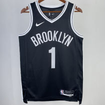 2023/24 Nets BRIDGES #1 Black NBA Jerseys
