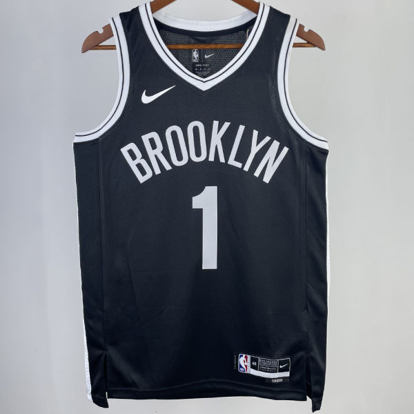 2023/24 Nets BRIDGES #1 Black NBA Jerseys