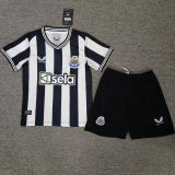 2023/24 Newcastle Home Black White Kids Soccer Jersey