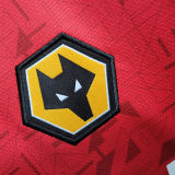 2023/24 Wolves Away Red Fans Soccer Jersey