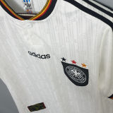 1996 Germany Home White Retro Soccer Jersey