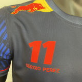 2023/24 Red Bull Racing No.11 Black F1 Team T-Shirt (号码 11 圆领)