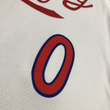 76ers MAXEY #0 White City Edition NBA Jerseys
