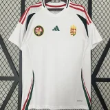 2024/25 Hungary Away White Fans Soccer Jersey