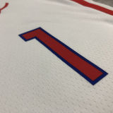 76ers HARDEN #1 City Edition White NBA Jerseys