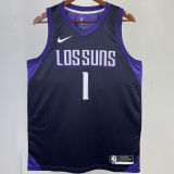 Suns BOOKER #1 Purple City Edition NBA Jerseys