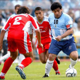 Maradona #10 Argentina Home Retro Soccer Jersey 2001有名有号 ★★