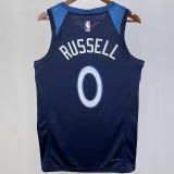2023/24 Timberwolves RUSSELL #0 Sapphire Blue NBA Jerseys