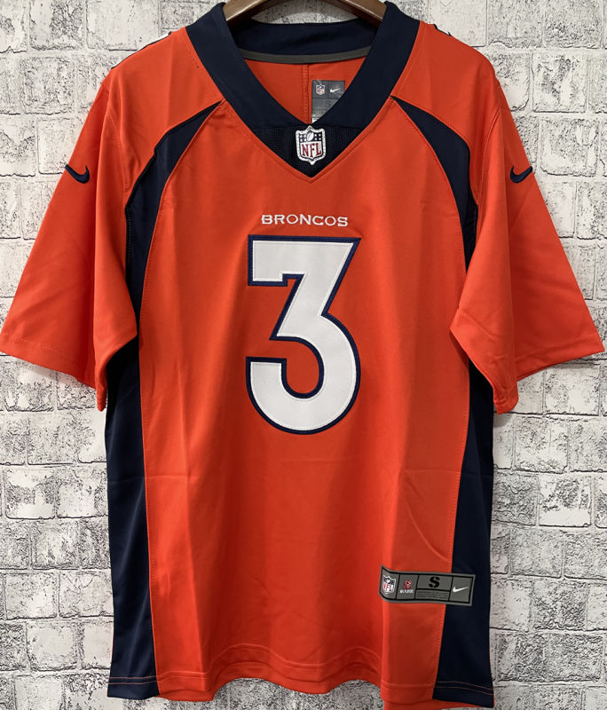 Men's Denver Broncos Wilson #3 Orange NFL Jersey