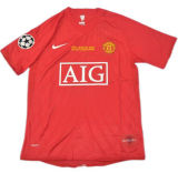 RONALDO #7 2007-08 M Utd Home Red Retro Jersey UCL Version胸前绣欧冠决赛字欧冠字体有球