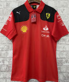 2023 Ferrari F1 55 Red Team POLO T-Shirt 有领