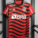 2022/23 Flamengo 1:1 Third Red Black Fans Soccer Jersey