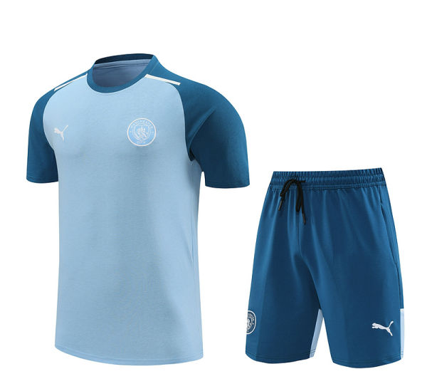 2024/25 Man City Light Blue Training Jersey(A Set)