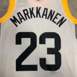 2023 Jazz MARKKANEN #23 White NBA Jerseys