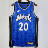 2023/24 Magic FULTZ #20 Royal Blue Retro NBA Jerseys 热压