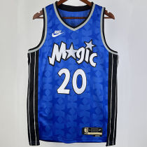 2023/24 Magic FULTZ #20 Royal Blue Retro NBA Jerseys 热压