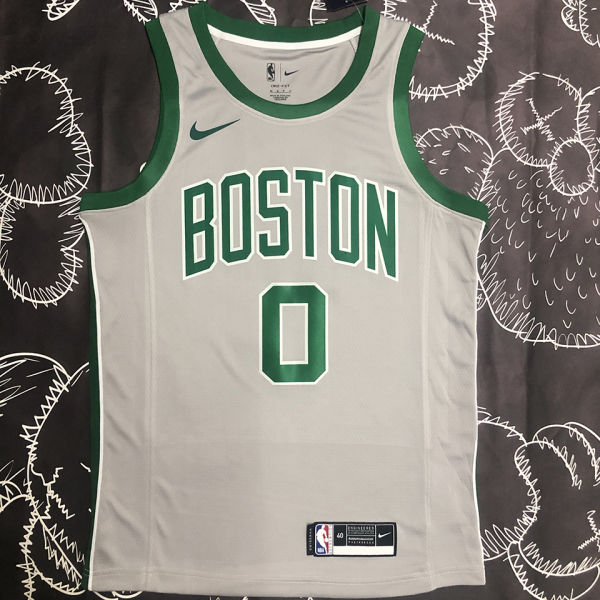 Celtics TATUM #0 Grey NBA Jerseys
