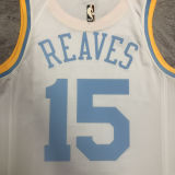 2023/24 Lakers REAVES #15 White Retro NBA Jerseys 热压