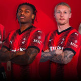 Rafa Leão #10 AC Milan 1:1 Home Fans Jersey 2023/24 (UCL Font 欧冠字体 )