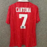1992/94 M Utd Home Red Retro Long Sleeve Soccer Jersey