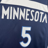 2023/24 Timberwolves EDWARDS #5 Sapphire Blue NBA Jerseys