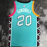 Spurs GINOBILI #20 Light Green City Edition NBA Jerseys