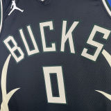 2023/24 Bucks LILLARD #0 Black NBA Jerseys