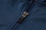 2024 France Sapphire Blue Hoody Zipper Jacket Tracksuit