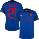 2022/23 NL1:1 Quality Away Blue Fans Soccer Jersey