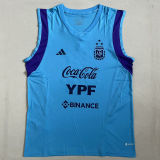 2024 Argentina Blue 3 Stars Vest Jersey 3星 背后有广告