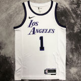 2023 Lakers RUSSELL #1 White NBA Jerseys 热压