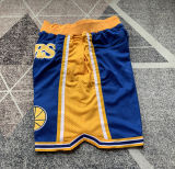 Warriors Retro Blue Four Bags NBA Pants