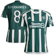 B.FERNANDES #8 M Utd 1:1 Quality Away Fans Jersey 2023/24 (UCL Font 欧冠字体)