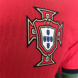 2024/25 Portugal Home Red Player Version Long Sleeve Jersey
