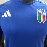 2024 Italy Home Blue Player Version Soccer Jersey