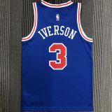 76ers IVERSON #3 Retro Blue NBA Jerseys