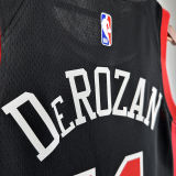 2023/24 Bulls DEROZAN #11 Black City Edition NBA Jerseys 热压