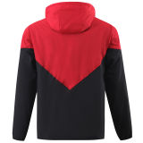 2023/24 M Utd Red Black Windbreaker