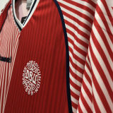 1986 Denmark Home Red Retro Soccer Jersey