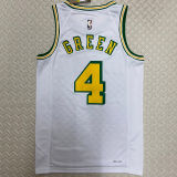 Rockets GREEN #4 White Retro NBA Jerseys
