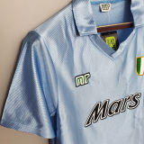 1990/91 Napoli Home Blue Retro Soccer Jersey
