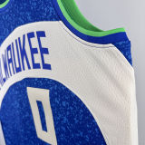 2023/24 Bucks LILLARD #0 Blue City Edition NBA Jerseys