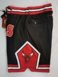 Bulls B Round Head Black Four Bags NBA Pants