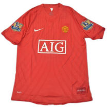 RONALDO #7 2007-08 M Utd Home Red Retro Jersey League Version 联赛版带06/07英超双金章