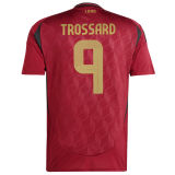 TROSSARD #9 Belgium 1:1 Quality Home Fans Jersey 2024/25