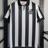 1958 Santos Black White Retro Soccer Jersey