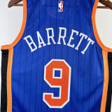 2023/24 NY Knicks BARRETT #9 Blue City Edition NBA Jerseys