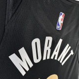 2023/24 Grizzlies Morant #12 Black City Edition NBA Jerseys Hot Pressed